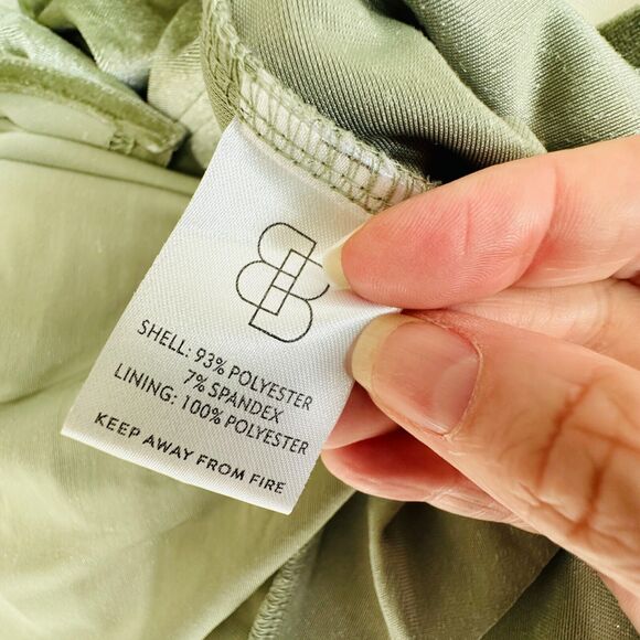 Baltic Born Light Sage Green Velour Short Flutter Sleeve Maxi Wrap Dress XS - Picture 10 of 16